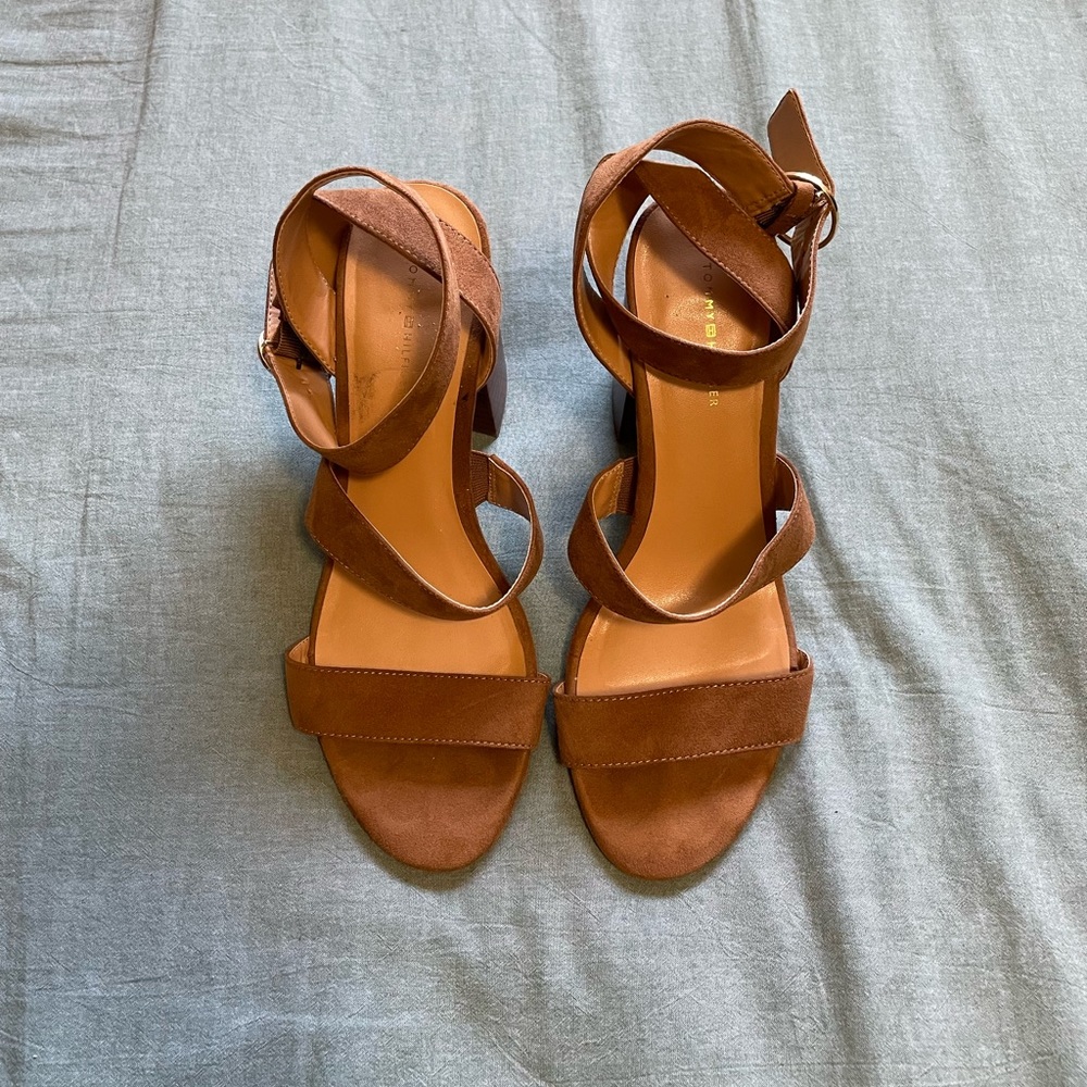 Tommy Hilfiger Brown Suede Heels
